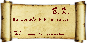 Borovnyák Klarissza névjegykártya
